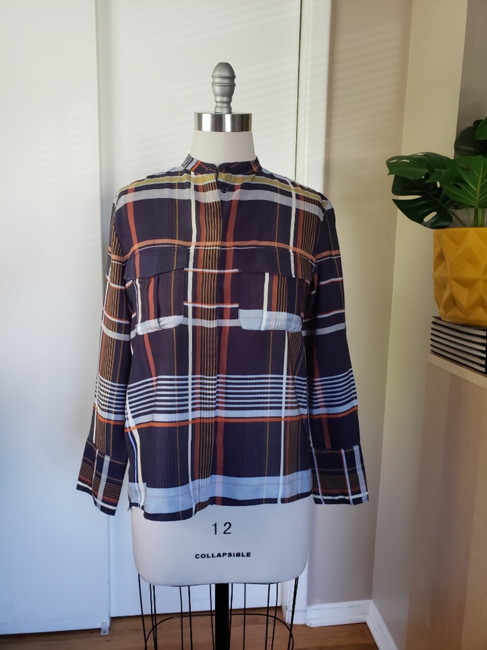 Fall Style Plaid Blouse Size XS